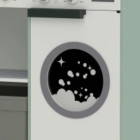 AIYAPLAY Cuisine enfant jouet d'imitation, dinette enfant avec cuisinière, évier, micro-ondes, 5 accessoires, vert(m-14)