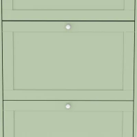 HOMCOM Móvel para Sapatos Estilo Moderno 3 Portas Basculantes 18 Pares de Sapatos 60x23,5x115 cm Verde(m-7)