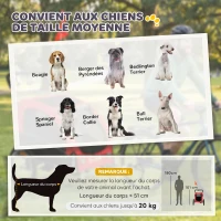 PawHut Remorque Vélo Chien 2-en-1 pour Chien Moyen avec Suspension, Pneus à Dégagement Rapide, Réflecteurs, 160x71x101cm, Rouge(m-5)