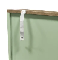 HOMCOM Móvel para Sapatos Estilo Moderno 3 Portas Basculantes 18 Pares de Sapatos 60x23,5x115 cm Verde(m-8)