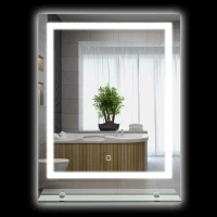 kleankin Miroir rectangulaire mural lumineux LED de salle de bain 70 x 50 cm(m-11)