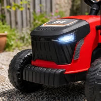 AIYAPLAY 2 in 1 Trattore Elettrico per Bambini 3-8 Anni con Rimorchio Staccabile, Telecomando, Musica, Luci, Rosso(m-8)
