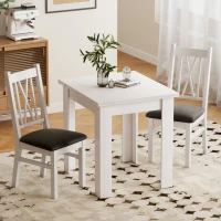 HOMCOM Mesa de Jantar Extensível para 4-6 Pessoas em Madeira e Aço 140x80x77,5 cm Branco Efeito Madeira(m-6)