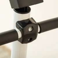 HOMCOM Stepper con Manubrio, Pedali Antiscivolo e Monitor LCD, in Acciaio e ABS, 55x44x108 cm, Bianco Nero e Verde(m-8)