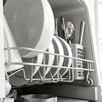 HOMCOM 6L Five-Mode Tabletop Dishwasher - White(m-11)