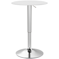 HOMCOM Tavolo da Bar 63x63x93 cm Bianco