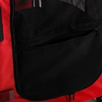 PawHut Remorque Vélo Chien 2-en-1 pour Chien Moyen avec Suspension, Pneus à Dégagement Rapide, Réflecteurs, 160x71x101cm, Rouge(m-12)