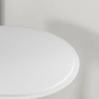 HOMCOM Tavolo Bar Rotondo Ø63 cm, Regolabile in Altezza 67-93cm con Struttura in Metallo, Piano Girevole 360°, per Cucina Sala da Pranzo, Bianco(m-9)