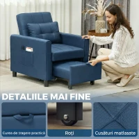 HOMCOM Fotoliu transformabil și reclinabil(m-7)