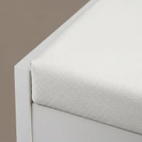 HOMCOM Set Masă de Toaletă cu Oglindă și 5 Sertare 97,2x44,5x136,5 cm și Taburet Căptușit 40x24x46 cm, Alb(m-9)