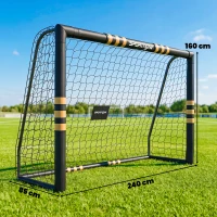 SPORTNOW Poartă de Fotbal Portabilă 240x85x160 cm cu Căptușeală din EPE, Alb(m-3)