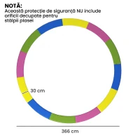SPORTNOW Husă pentru Trambulină Ø366x30 cm Pliabilă și Portabilă, din Plastic, PE și Spumă, Multicolor(m-3)