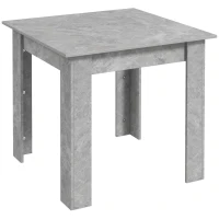 HOMCOM Square Dining Table, Modern Small Dining Table with Faux Cement Effect, Space Saving, Non-slip Foot Pads, Cement Grey(m-1)