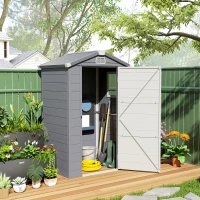 Outsunny Gerätehaus, 1,1m², Gartenhaus mit Satteldach, 133 x 102 x 180/208 cm(m-10)