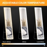 HOMCOM 2 in 1 Ganzkörperspiegel mit LED-Licht, freistehend, wandmontiert, dimmbar, 40 cm x 37 cm x 156,5 cm, Silber(m-5)