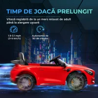 AIYAPLAY Mașină electrică pentru copii Mercedes-AMG GTR, 2 motoare, telecomandă, 3-5 km/h, roșu, 3-6 ani(m-8)