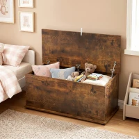 HOMCOM Panca Contenitore Capacità 120 kg per Camera da Letto e Ingresso, in Legno, 100x40x40 cm, Marrone(m-17)