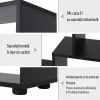 HOMCOM Bibliotecă Modernă cu 8 Rafturi din PAL E1, Design pentru Casă și Birou, 70x24x178 cm, Alb(m-5)
