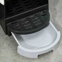 PawHut Litiere pentru Pisici Închise cu Capac, Tavă Detasabilă și Lopățică, din PP și PC, 52x60x42 cm, Gri Închis(m-9)