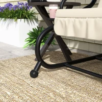 Outsunny 2-in-1 Tuinschommel met Ligfunctie, Verstelbaar Dak, tot 340 kg, Staal, 200x120x164 cm, Crèmewit(m-9)