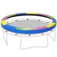 SPORTNOW Ersatz-Randabdeckung für Trampoline, wasserfest, reißfest, Ø366 cm, bunt(m-11)