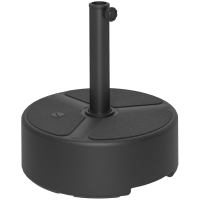 Outsunny Sonnenschirmständer aus HDPE Befüllbar Schirmständer 18kg/20kg mit Sand Wasser, Rund Schwarz