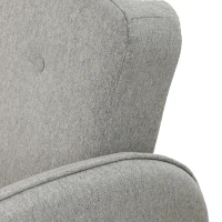HOMCOM Fauteuil Convertible 1 Place, Fauteuil-Lit Clic-Clac 3 en 1, Dossier Réglable, Tablette Latérale Rabattable, Gris(m-11)