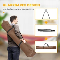 Outsunny 2-in-1 hangmatstandaard, weerbestendig, droogrek, 290 cm x 92 cm x 88 cm, zwart(m-5)