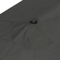 Outsunny Dubbele Zonnescherm, Dubbele Parasol 2,7m voor Tuin en Terras, Gezins, Grijs(m-12)