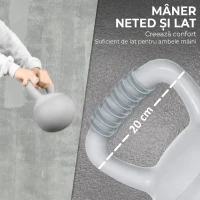 SPORTNOW Gantera kettlebell cu maner larg 8 kg, gantere pentru antrenamente de rezistenta, exercitii pentru imbunatatirea conditiei fizice, antrenamente pentru rezistenta si de baza(m-4)
