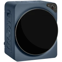 HOMCOM Sèche linge à évacuation compact, sèche-linge électrique 1000 W 3 Kg, 5 modes de séchage, cuve en acier inoxydable, bleu(m-1)