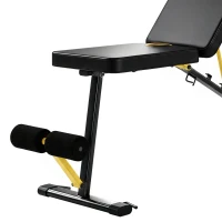 SPORTNOW Adjustable Weight Bench, 300kg Incline Decline Flat Foldable Bench Press with 7 Backrest Positions and Resistance Bands(m-10)