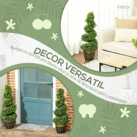 HOMCOM Set de Două Plante Artificiale Lavandă 90 cm(m-5)