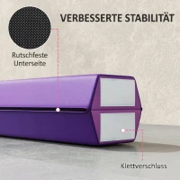 SPORTNOW Schwebebalken 236 cm, faltbar, rutschfester Boden, für 3+ Jahre, bis 80 kg, Violett+Rosa(m-6)