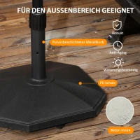 Outsunny parasolvoet 22 kg tuinparapluvoet cementvulling(m-5)
