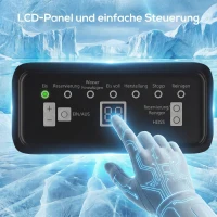 HOMCOM Gewerbliche Eismaschine, 45 kg/24 Std., Edelstahl, Unterbau oder freistehend, Silber(m-5)