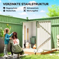 Outsunny Geräteschuppen aus Stahl 100 x 103 x 160cm Hellgrün(m-4)