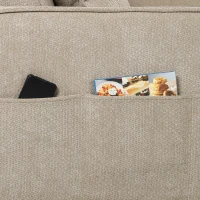 HOMCOM Sofá Convertible 2 Plazas 4 en 1 Sofá Cama Esquinero de Chenilla 167 cm con Respaldo Regulable Marrón(m-6)
