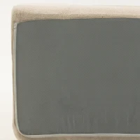 HOMCOM Sofá 2 Lugares em Chenille Sofá de Sala 174 cm Assento e Apoios de Braço Largos Acolchoados Totalmente Compactado Bege(m-8)
