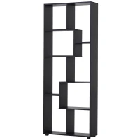 HOMCOM Bibliotecă Modernă cu 8 Rafturi din PAL E1, Design pentru Casă și Birou, 70x24x178 cm, Alb(m-11)