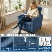 HOMCOM Fotoliu transformabil și reclinabil(m-4)