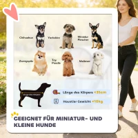 PawHut Hundewagen Faltbar Hundebuggy mit Aufbewahrungskorb Kissen Netzfenster Getränkehalter für kleine Hunde bis 10kg Grau(m-4)