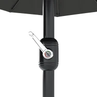 Outsunny Dubbele Zonnescherm, Dubbele Parasol 2,7m voor Tuin en Terras, Gezins, Grijs(m-13)