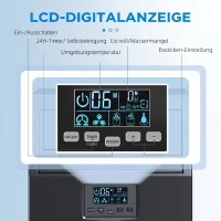 HOMCOM Kommerzielle 30 kg/24H Freistehender Eiswürfelmaschine mit 4 kg Speicher, Selbstreinigung, Timer Stahl Schwarz(m-5)