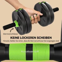 SPORTNOW Hantelset verstellbar 15 KG Kurzhantel Set Kurzhanteln Langhanteln Hanteln Set für Krafttraining(m-6)