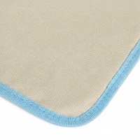 Outsunny Set 2 Șezlonguri de Plajă Pliabile cu Spătar Reglabil și Tetieră, 53x124x35-45 cm, Bej și Albastru(m-8)