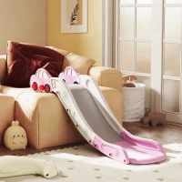 AIYAPLAY Scivolo per Bambini in HDPE con Zona di Ammortizzazione Integrata, per Divani, Letti, Età 18-48 Mesi, Rosa(m-10)