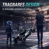 AIYAPLAY Mercedes-AMG PETRONAS F1 12 V Elektro Go-Kart für Kinder Gokart mit Lithium-Akku 2 Motoren Sanftanlauf(m-6)