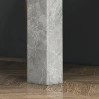 HOMCOM Square Dining Table, Modern Small Dining Table with Faux Cement Effect, Space Saving, Non-slip Foot Pads, Cement Grey(m-7)