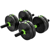 SPORTNOW Hantelset verstellbar 15 KG Kurzhantel Set Kurzhanteln Langhanteln Hanteln Set für Krafttraining(m-1)